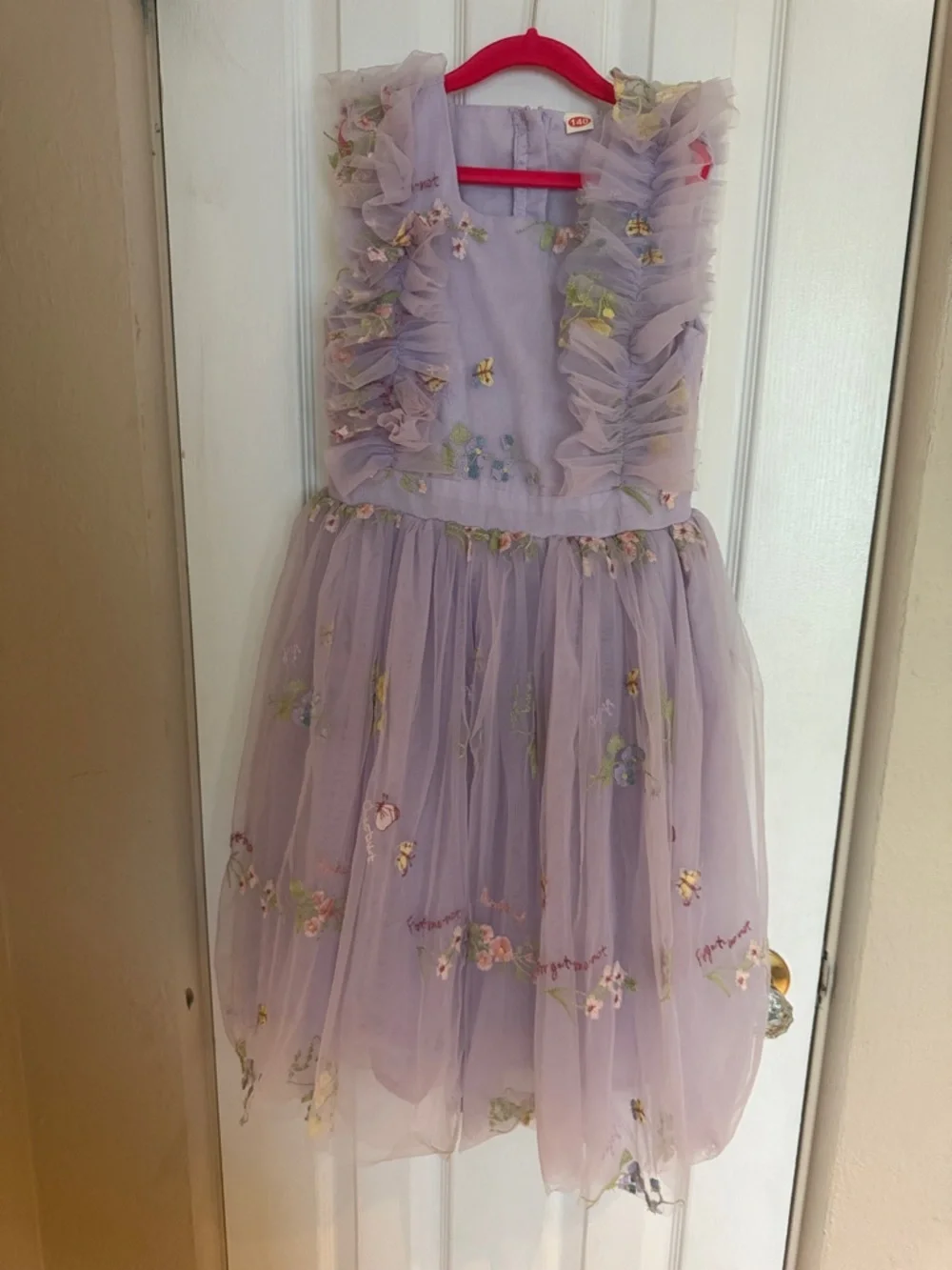 Floral purple tutu spring summer tulle dress